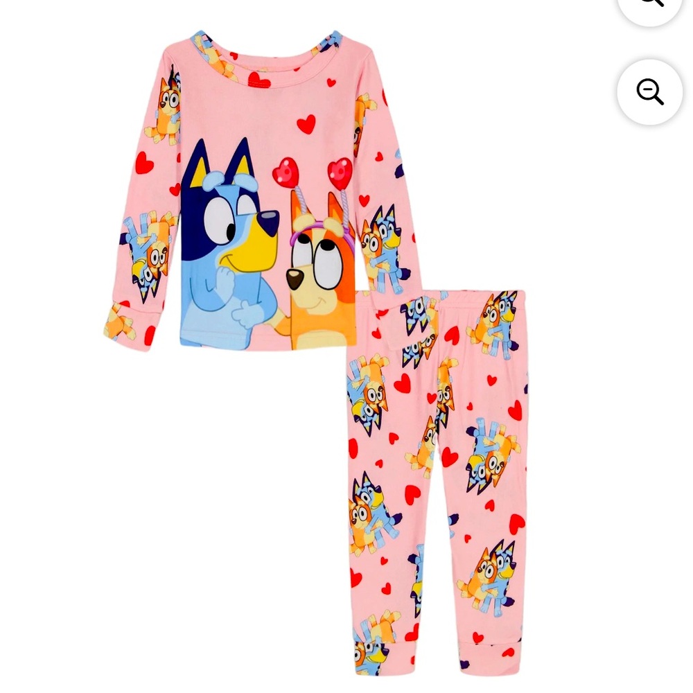 Bluey Pink Heart Pajamas